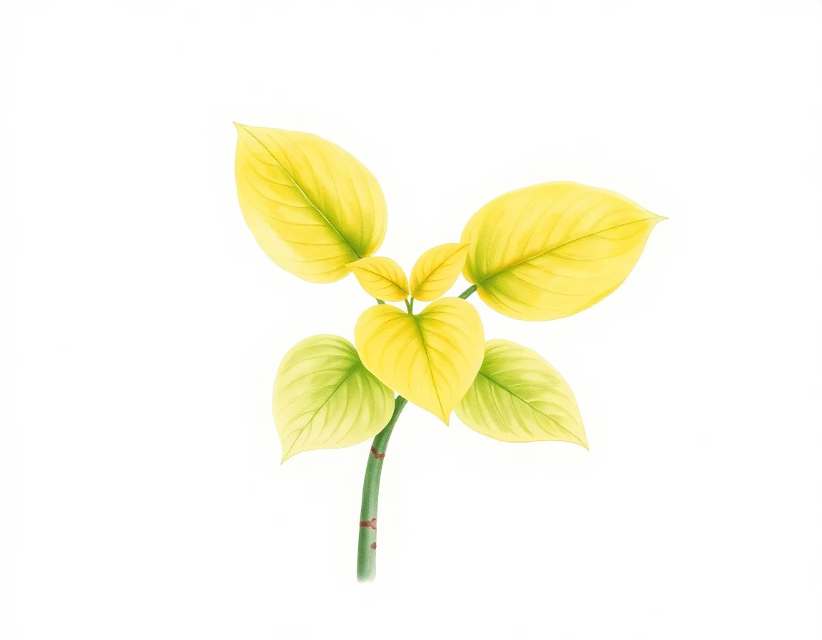 Watercolor illustration of Hosta 'Ducet'