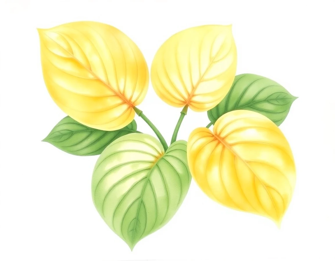 Watercolor illustration of Hosta 'Edge of Glenn'