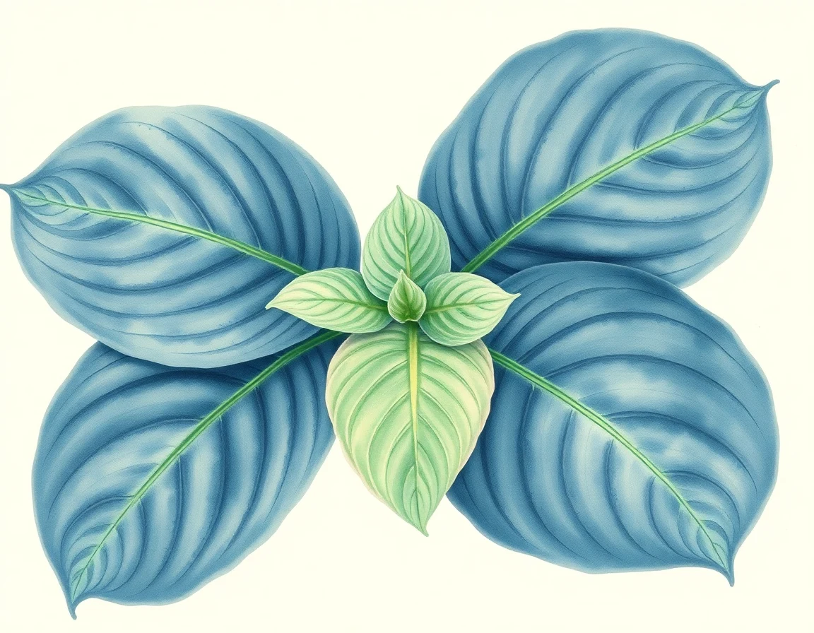 Watercolor illustration of Hosta 'Edge of Might'