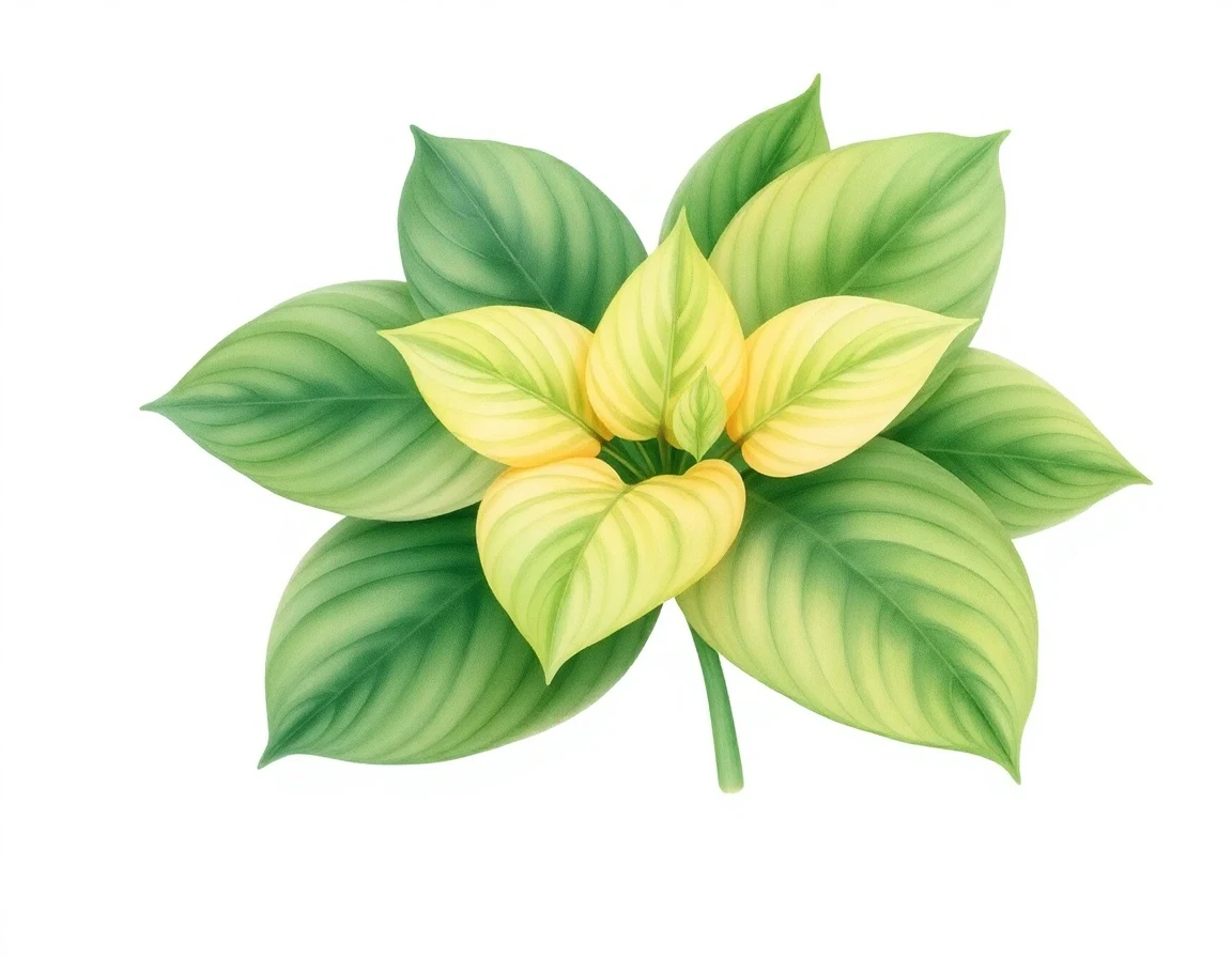 Watercolor illustration of Hosta 'Elatior'