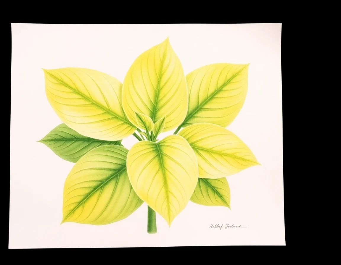 Watercolor illustration of Hosta 'Embraceable You'