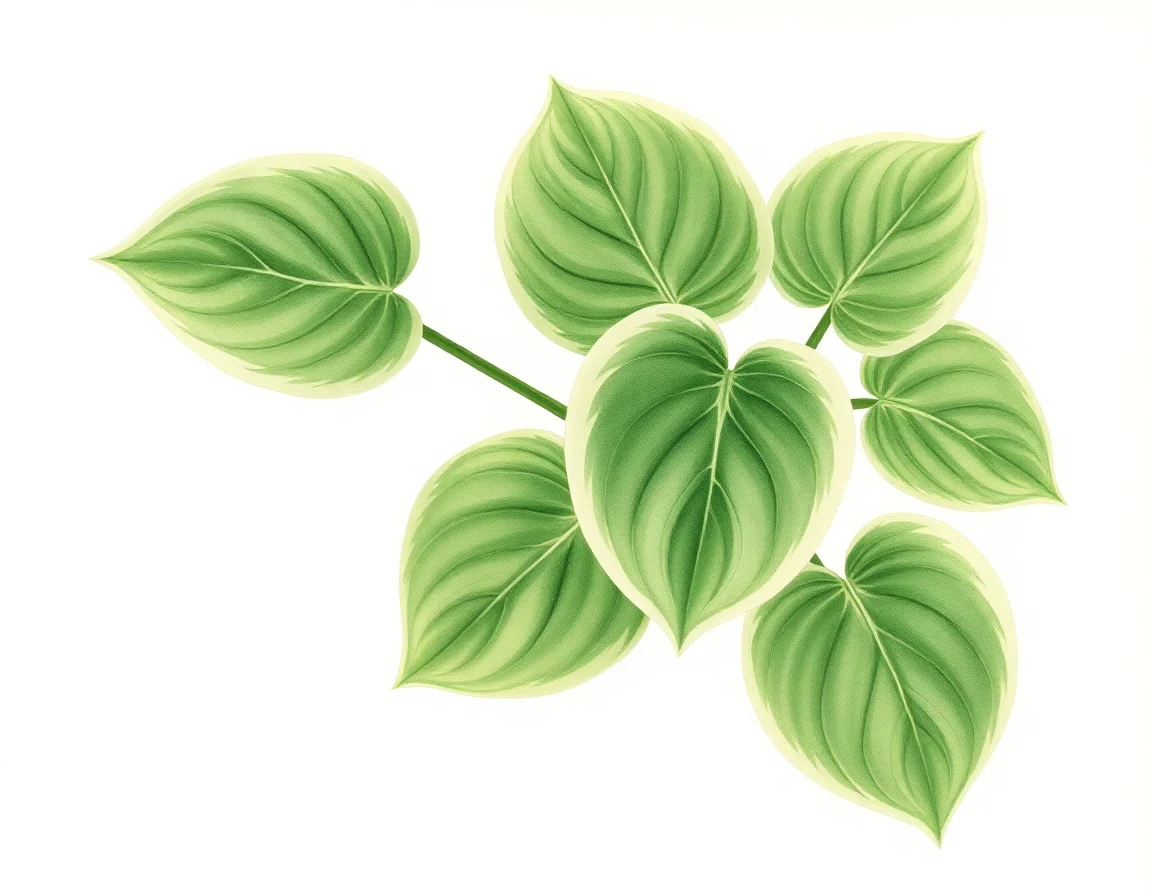 Watercolor illustration of Hosta 'Error Apparent'