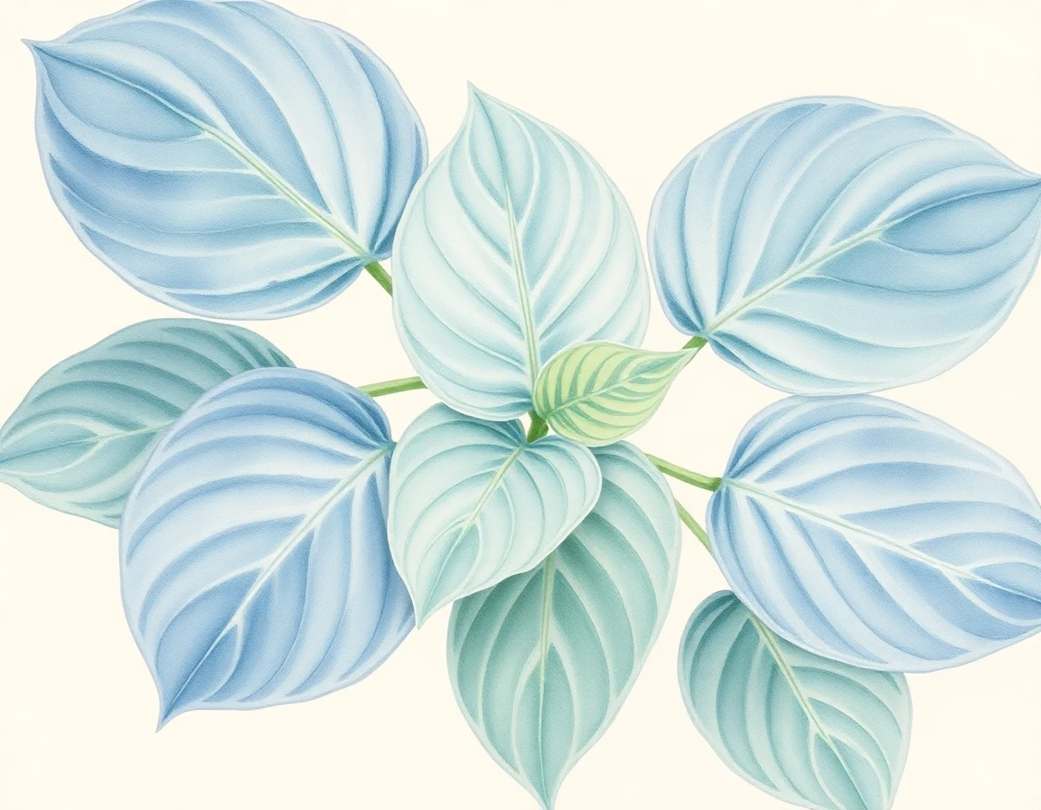 Watercolor illustration of Hosta 'Eye Candy'