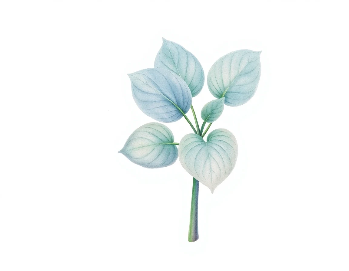 Watercolor illustration of Hosta 'Faerie Cups'