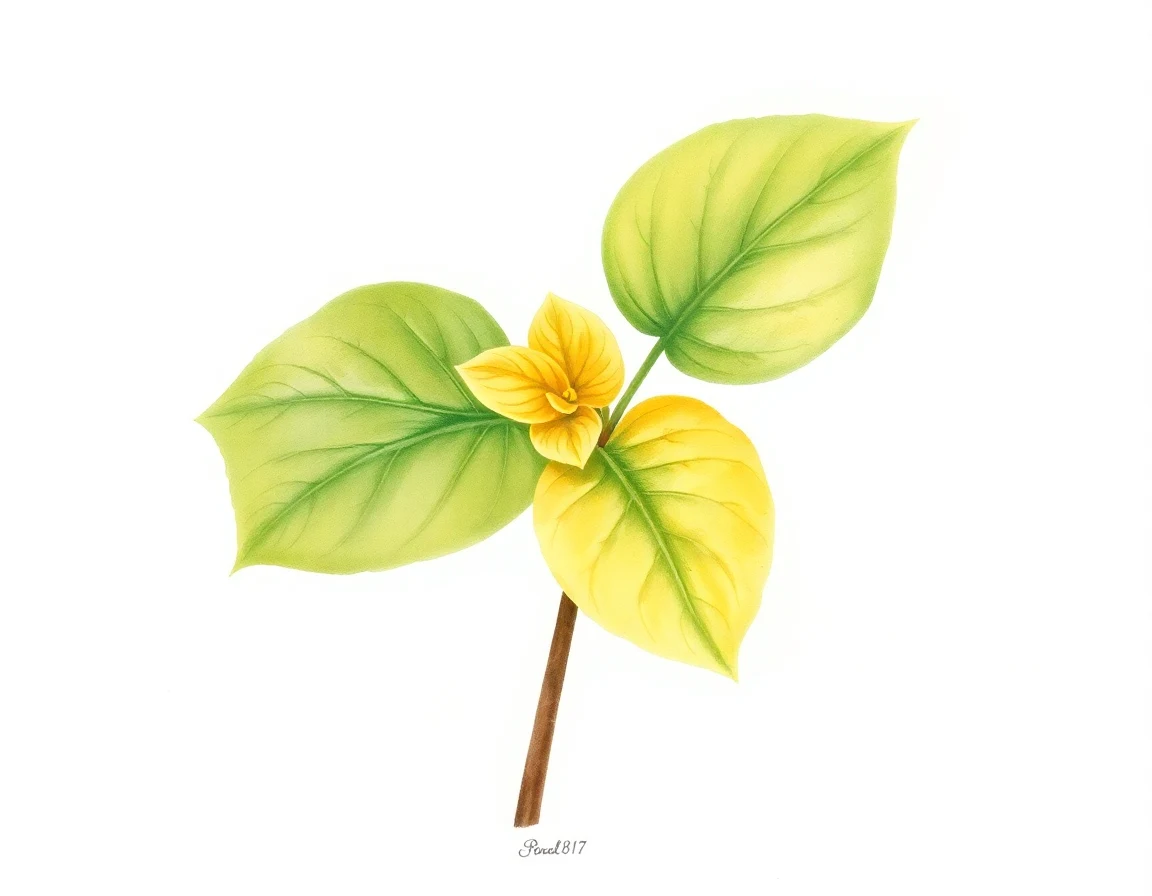 Watercolor illustration of Hosta 'Fan Dance'