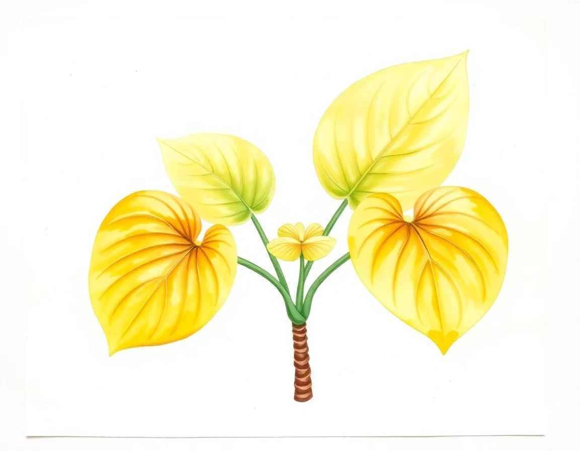 Watercolor illustration of Hosta 'Fascinator'