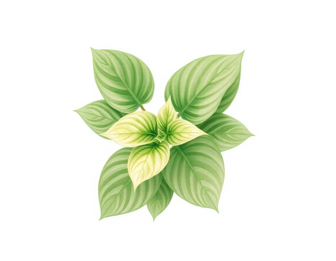 Watercolor illustration of Hosta 'First Mate'