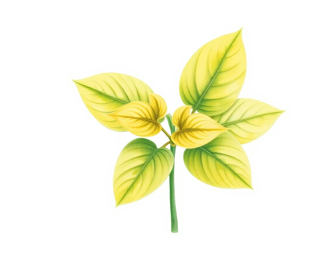 Watercolor illustration of Hosta 'Footlights'