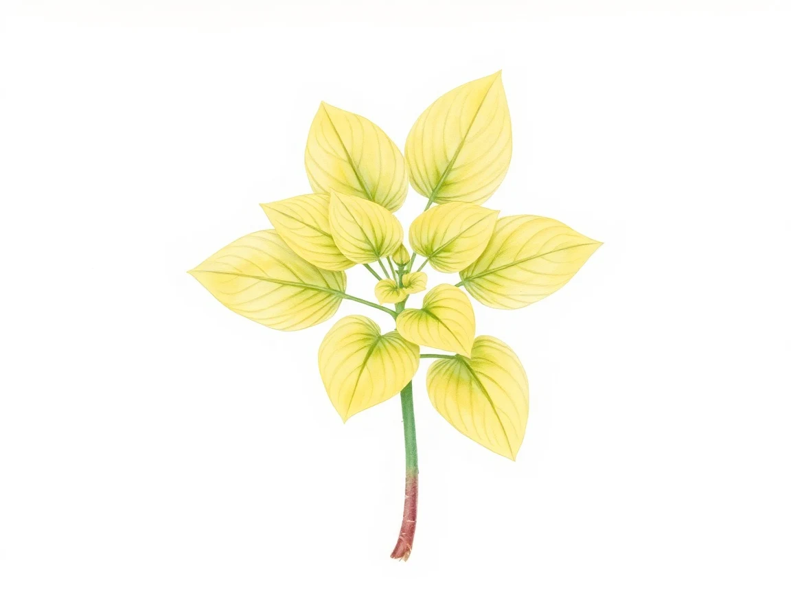 Watercolor illustration of Hosta 'Forest Paintbrush'