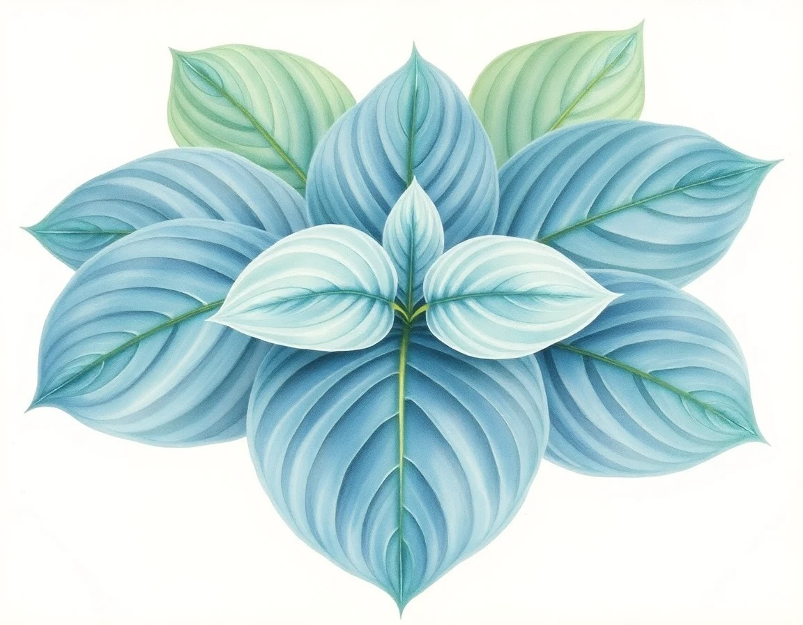 Hosta 'Foxfire Palm Sunday'