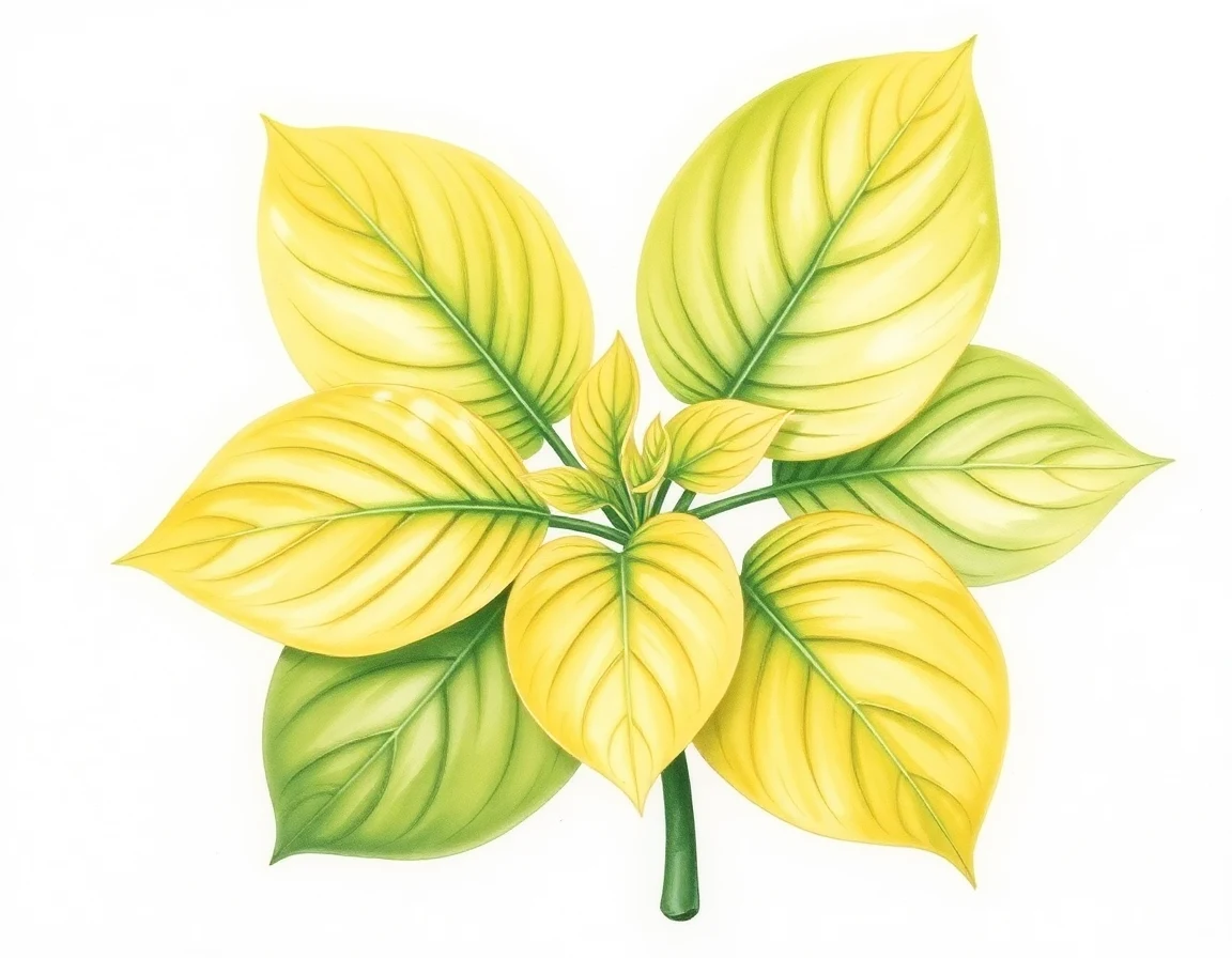 Watercolor illustration of Hosta 'Fran and Jan'
