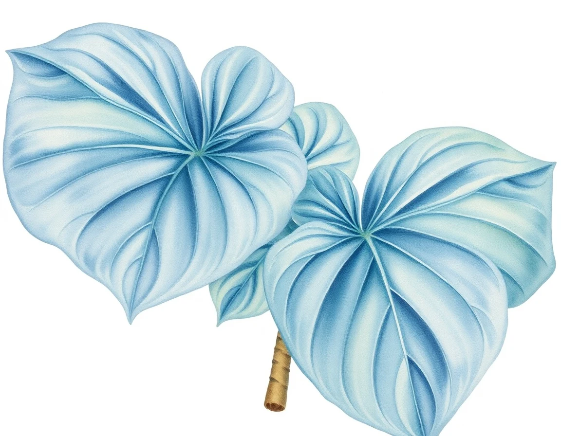 Watercolor illustration of Hosta 'Fran Godfrey'