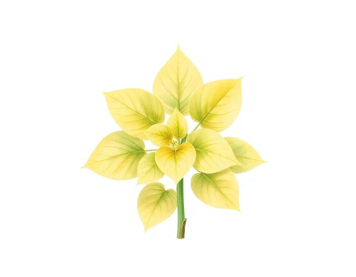 Watercolor illustration of Hosta 'Gaga'