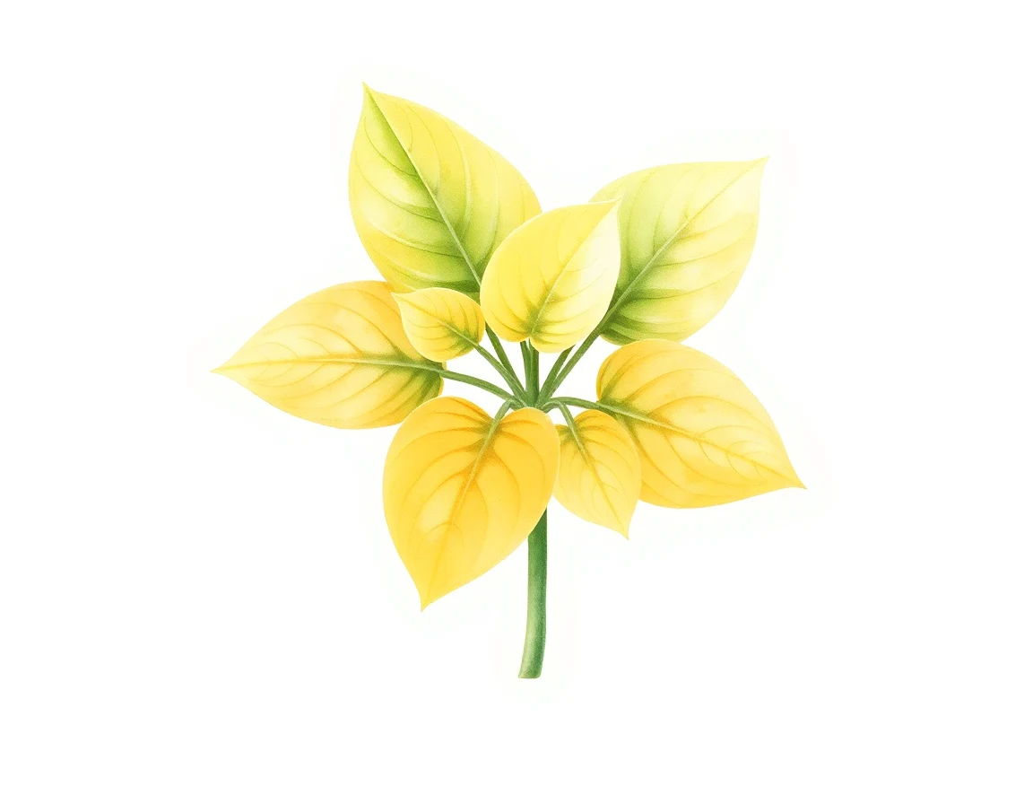 Watercolor illustration of Hosta 'Gaijin'