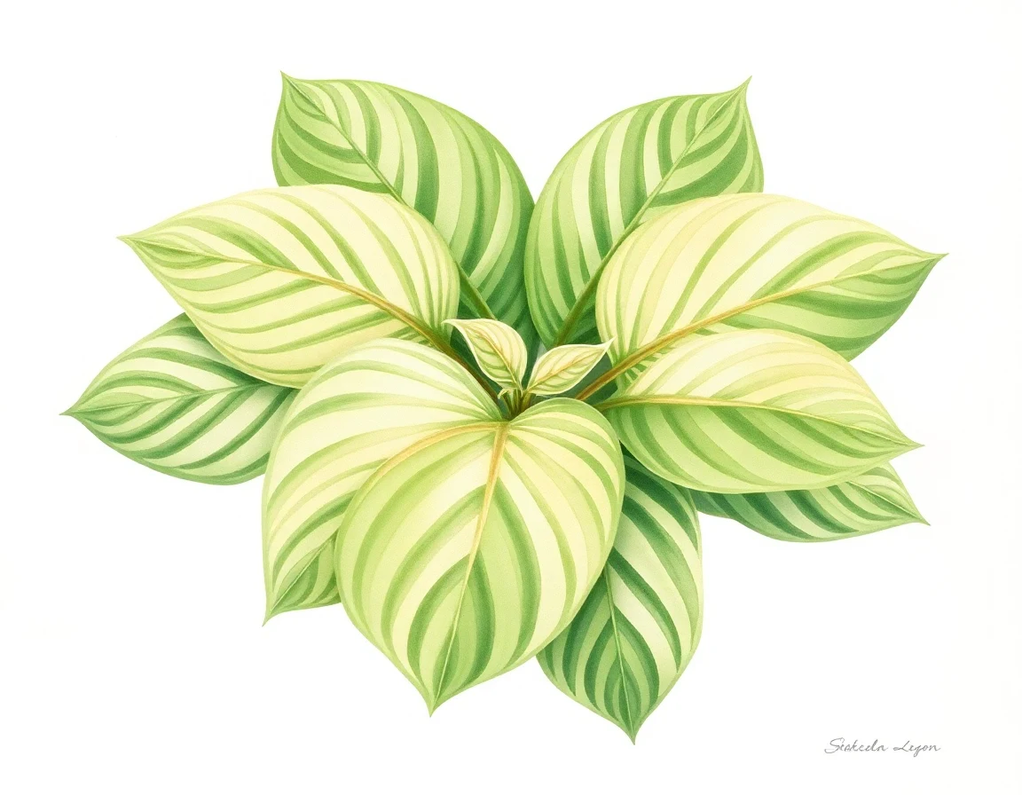 Watercolor illustration of Hosta 'Gate Keeper'