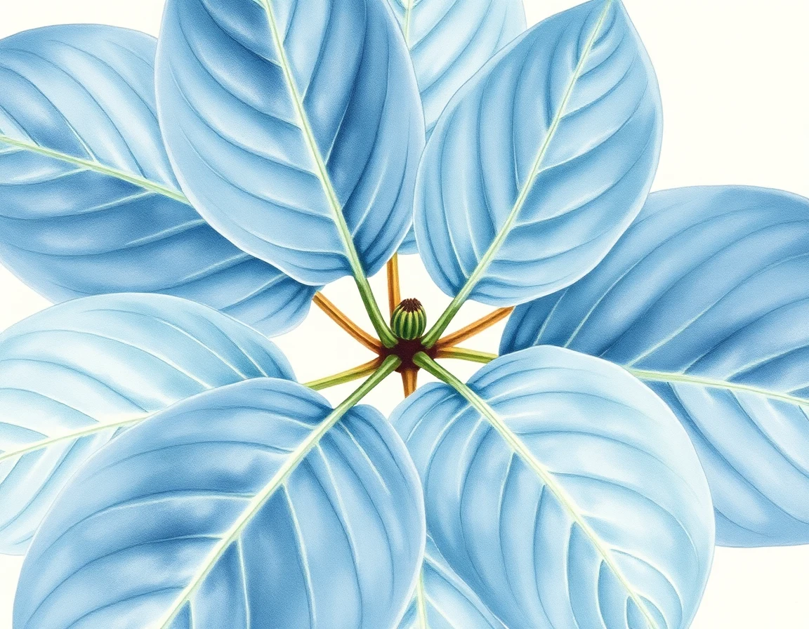 Watercolor illustration of Hosta 'George Smith'