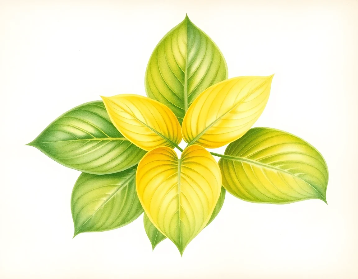 Watercolor illustration of Hosta 'Gilded Teacup'