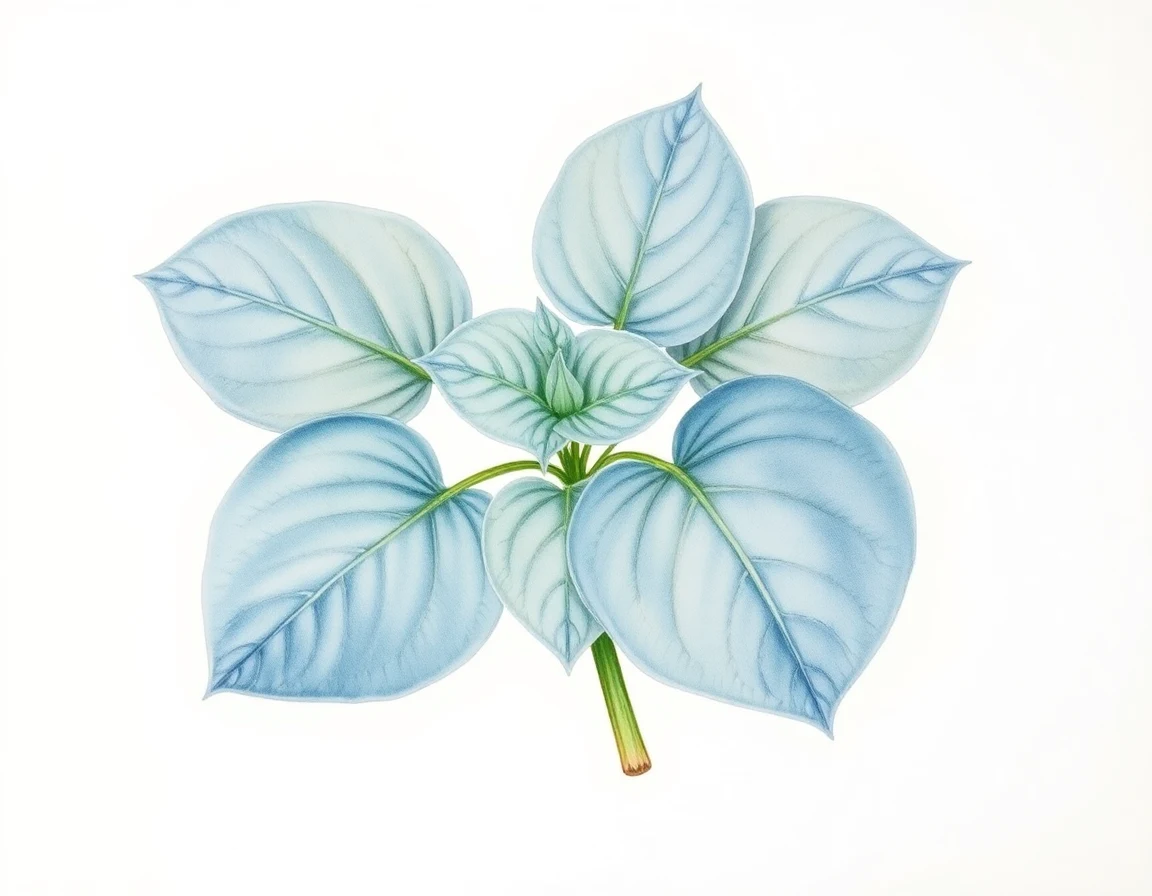 Watercolor illustration of Hosta 'Gold Braid'