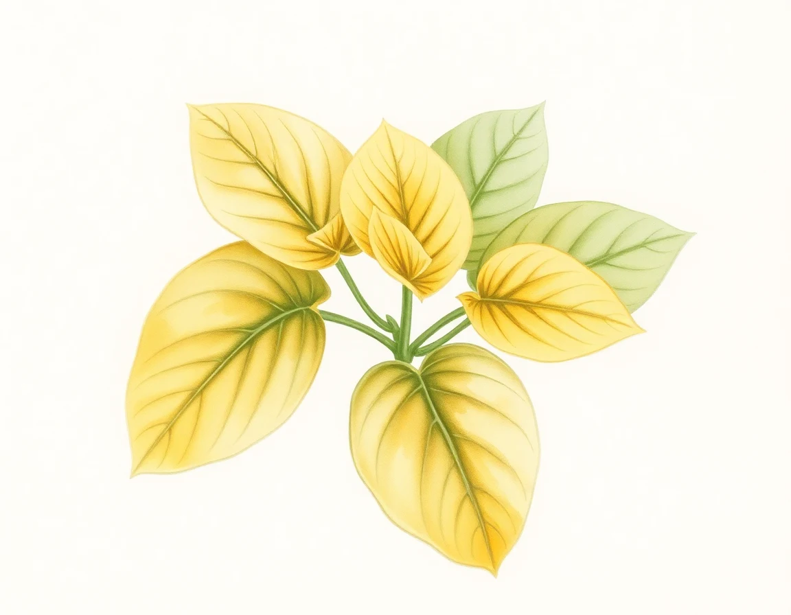Watercolor illustration of Hosta 'Gold Cadet'