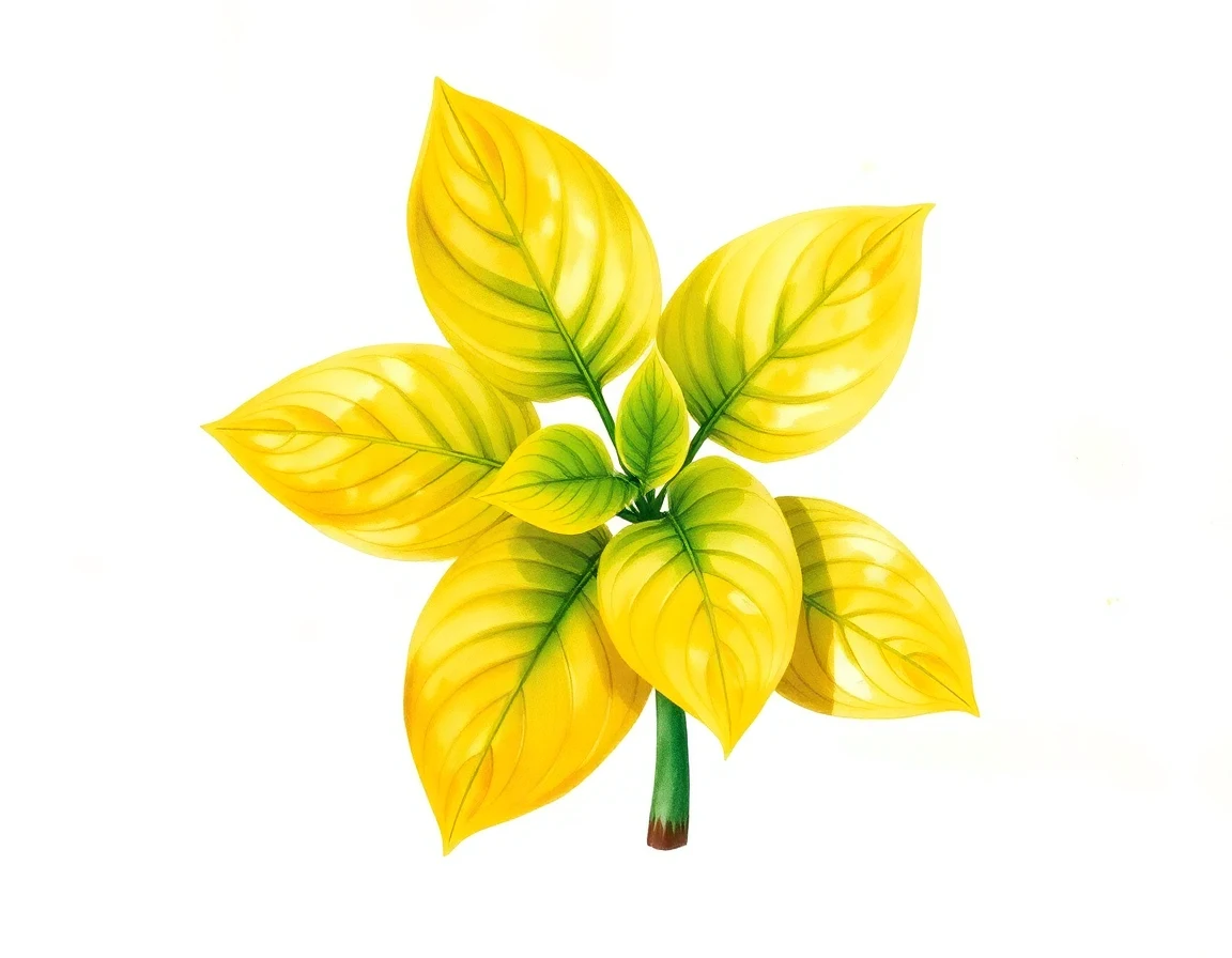 Watercolor illustration of Hosta 'Gold Cover'