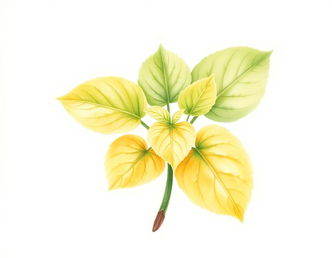Watercolor illustration of Hosta 'Gold Ribbon'