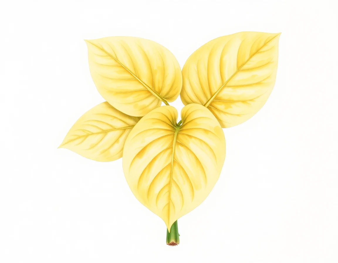 Watercolor illustration of Hosta 'Golden Dove'