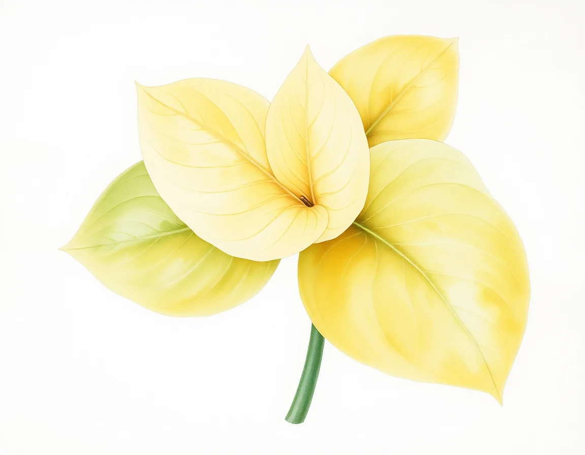 Watercolor illustration of Hosta 'Golden Maple'