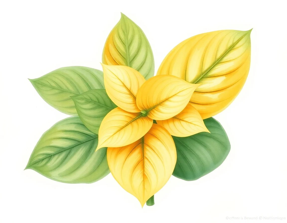 Watercolor illustration of Hosta 'Golden Melody'