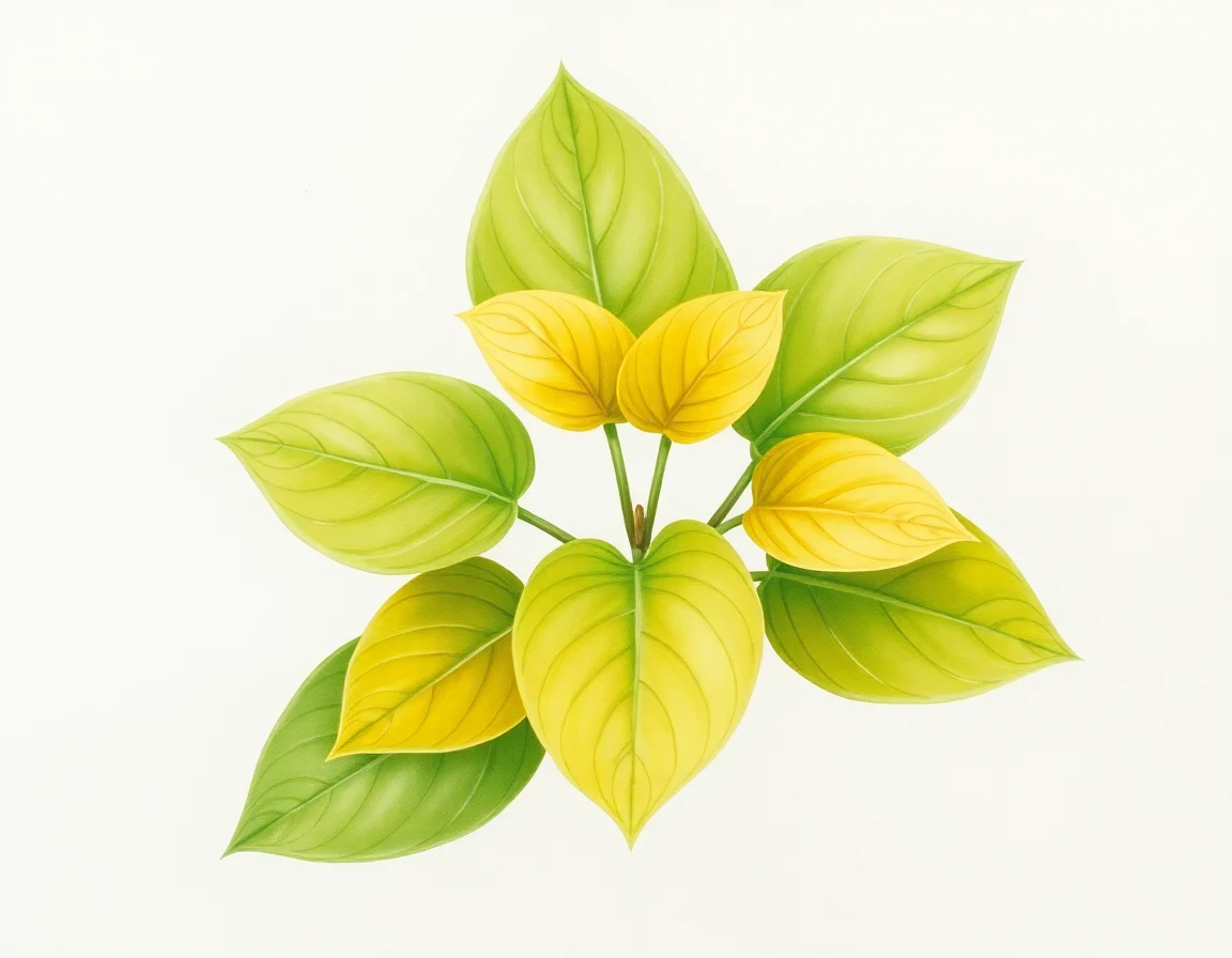 Watercolor illustration of Hosta 'Golden Tiers'