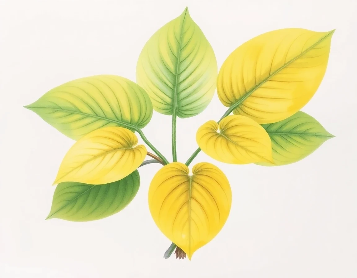 Watercolor illustration of Hosta 'Goldsmith'