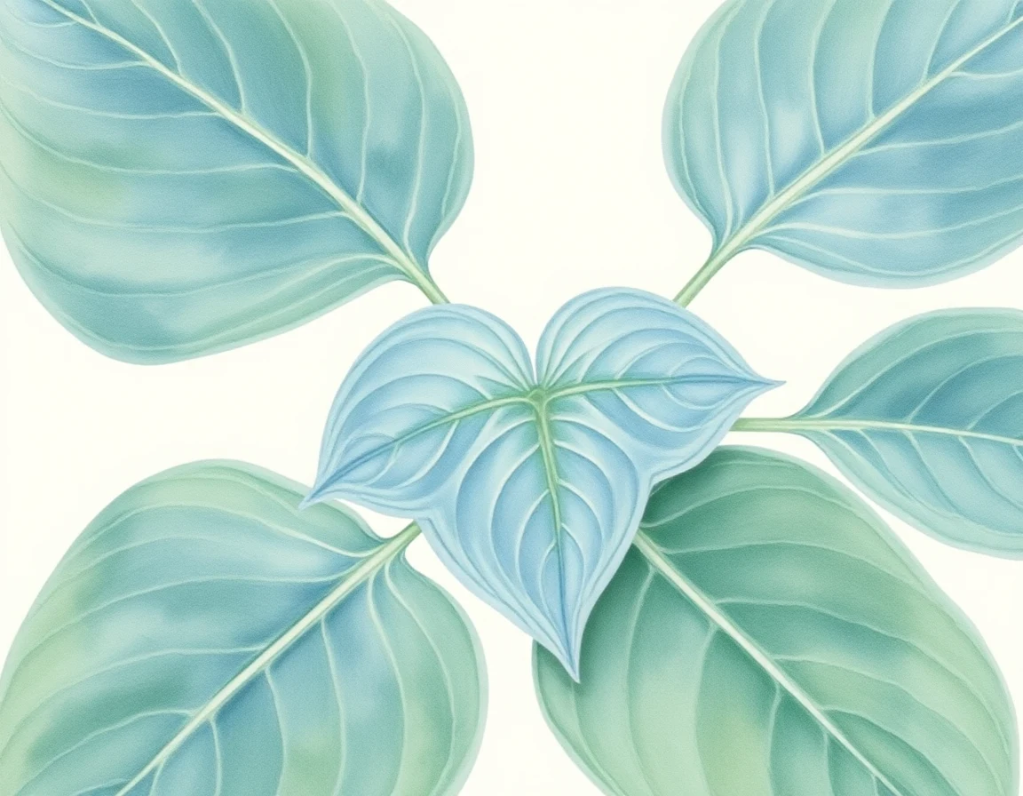 Watercolor illustration of Hosta 'Gondola'