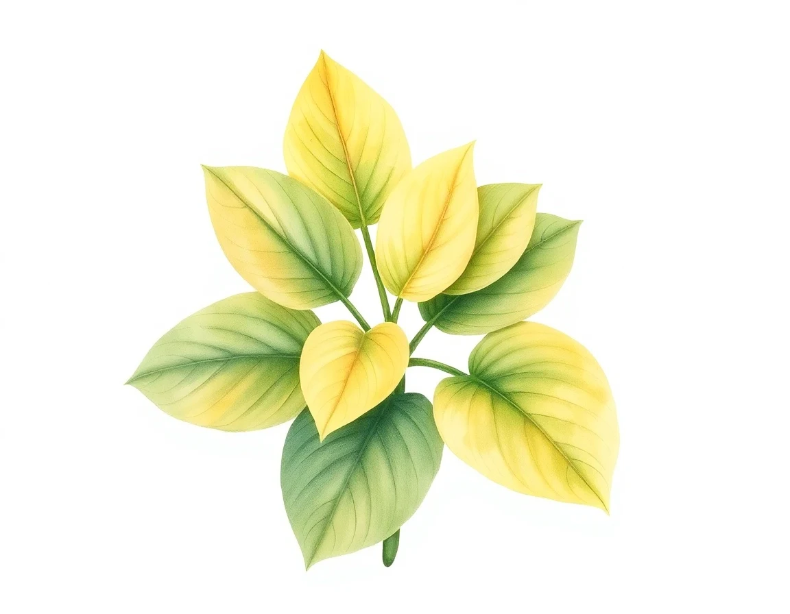 Watercolor illustration of Hosta 'Goodness Gracious'
