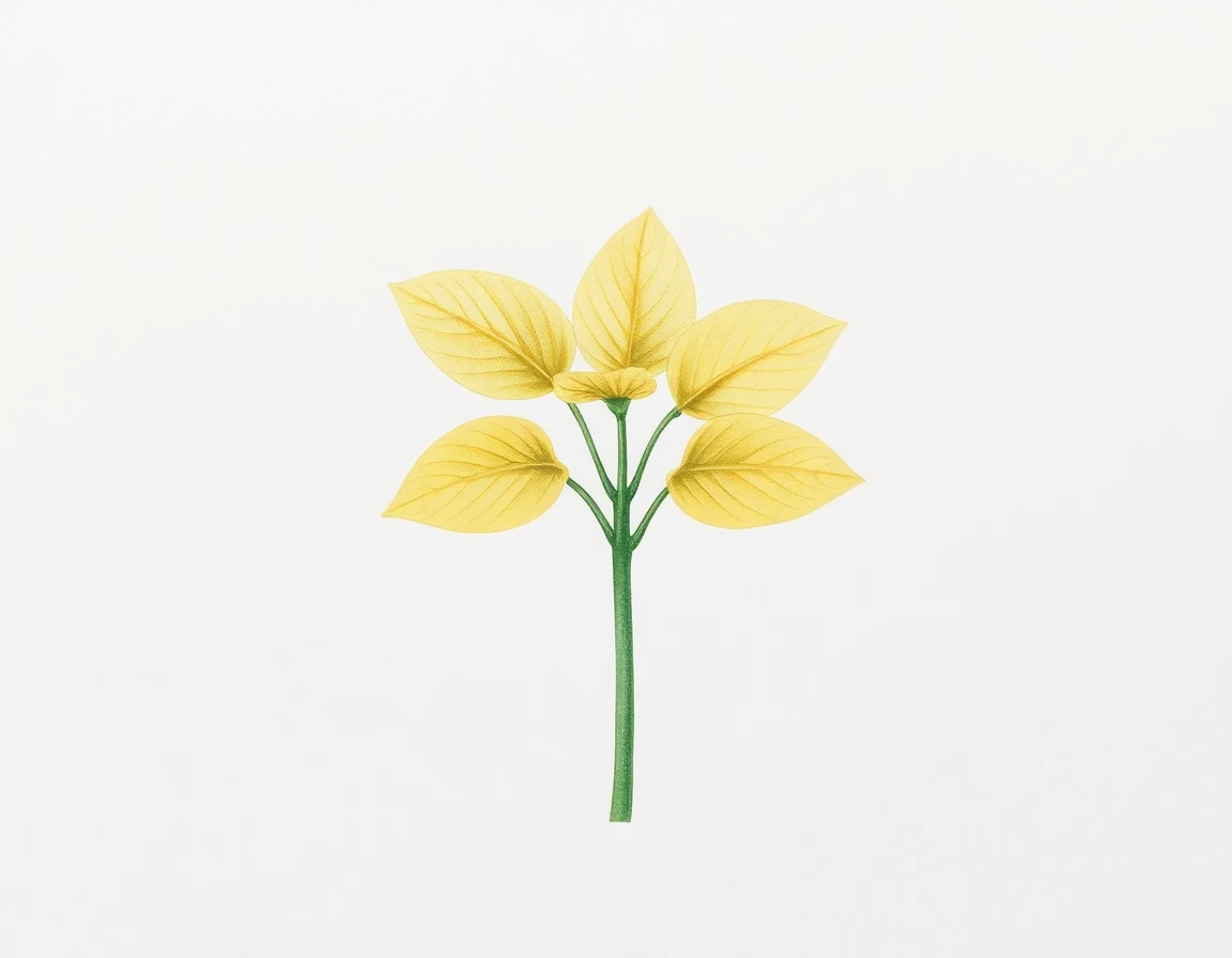 Watercolor illustration of Hosta 'Gosan Gold Mist'