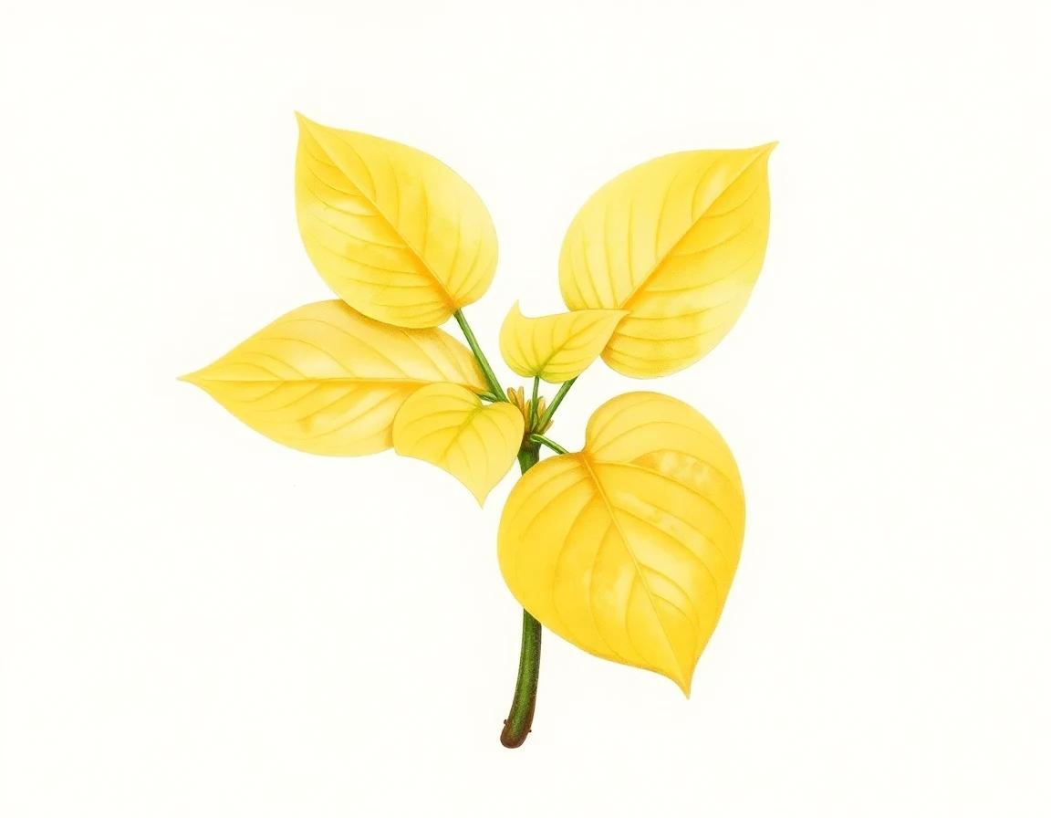 Watercolor illustration of Hosta 'Gosan Gold Sword'