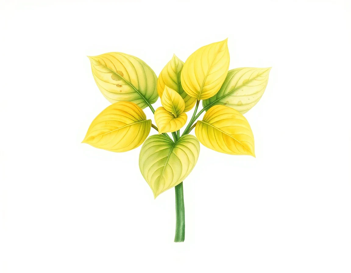 Watercolor illustration of Hosta 'Gosan Hildegarde'