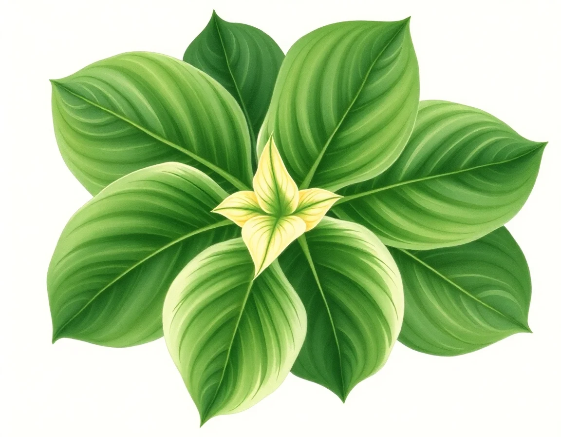 Watercolor illustration of Hosta 'Grace McClure'