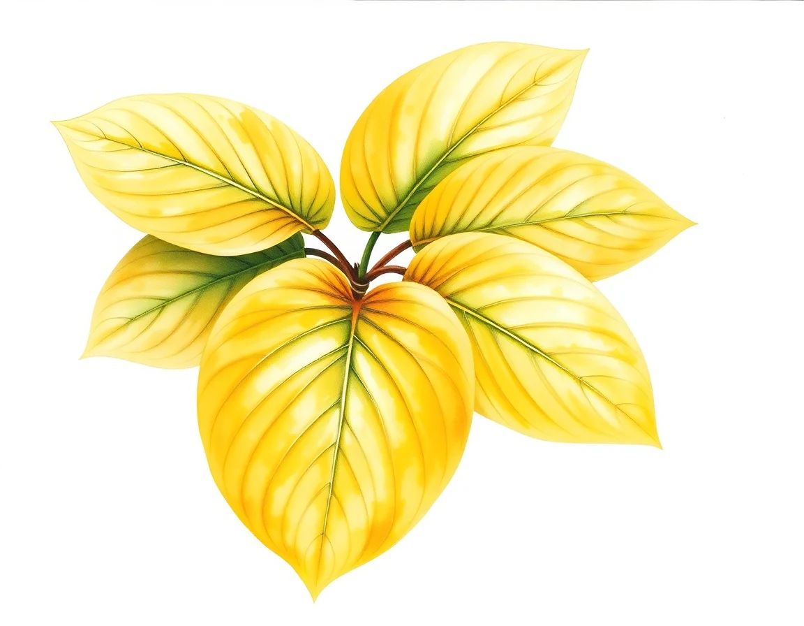 Watercolor illustration of Hosta 'Grandeur'