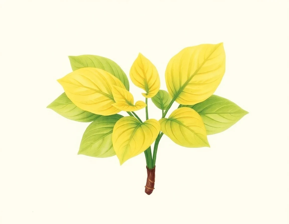 Watercolor illustration of Hosta 'Grandma's Gem'