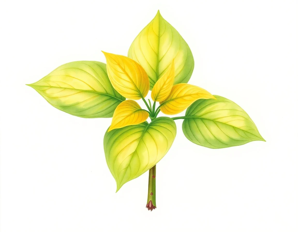 Watercolor illustration of Hosta 'Grandpa's Love'