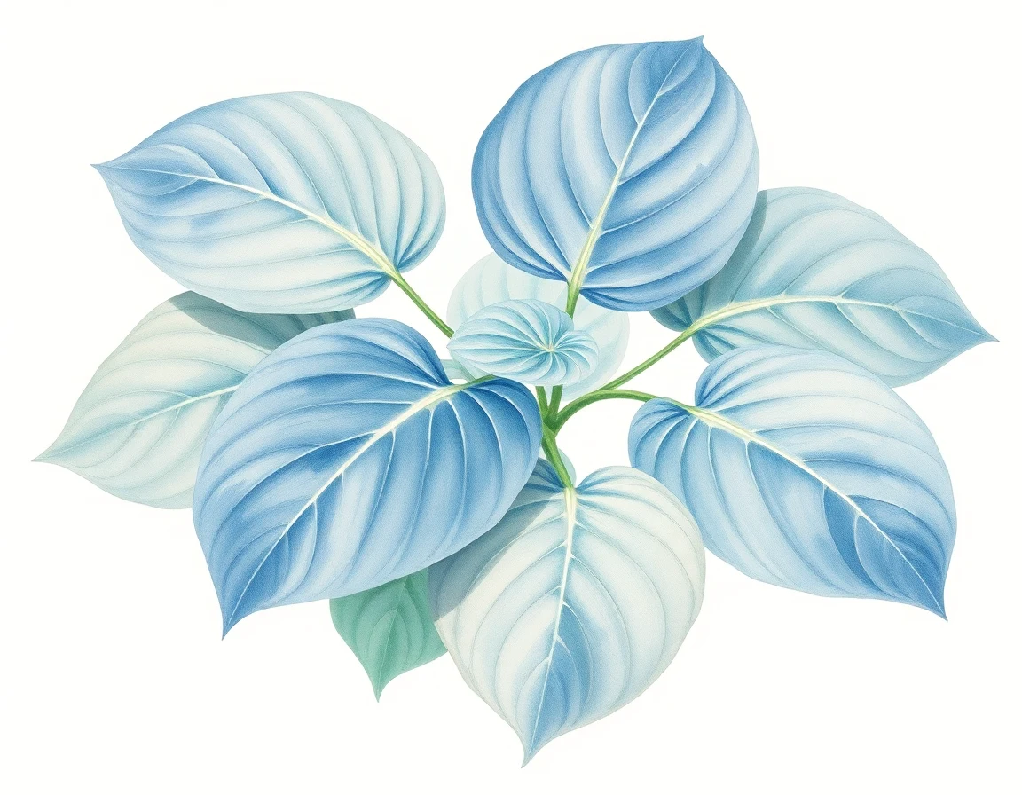 Watercolor illustration of Hosta 'Great Arrival'
