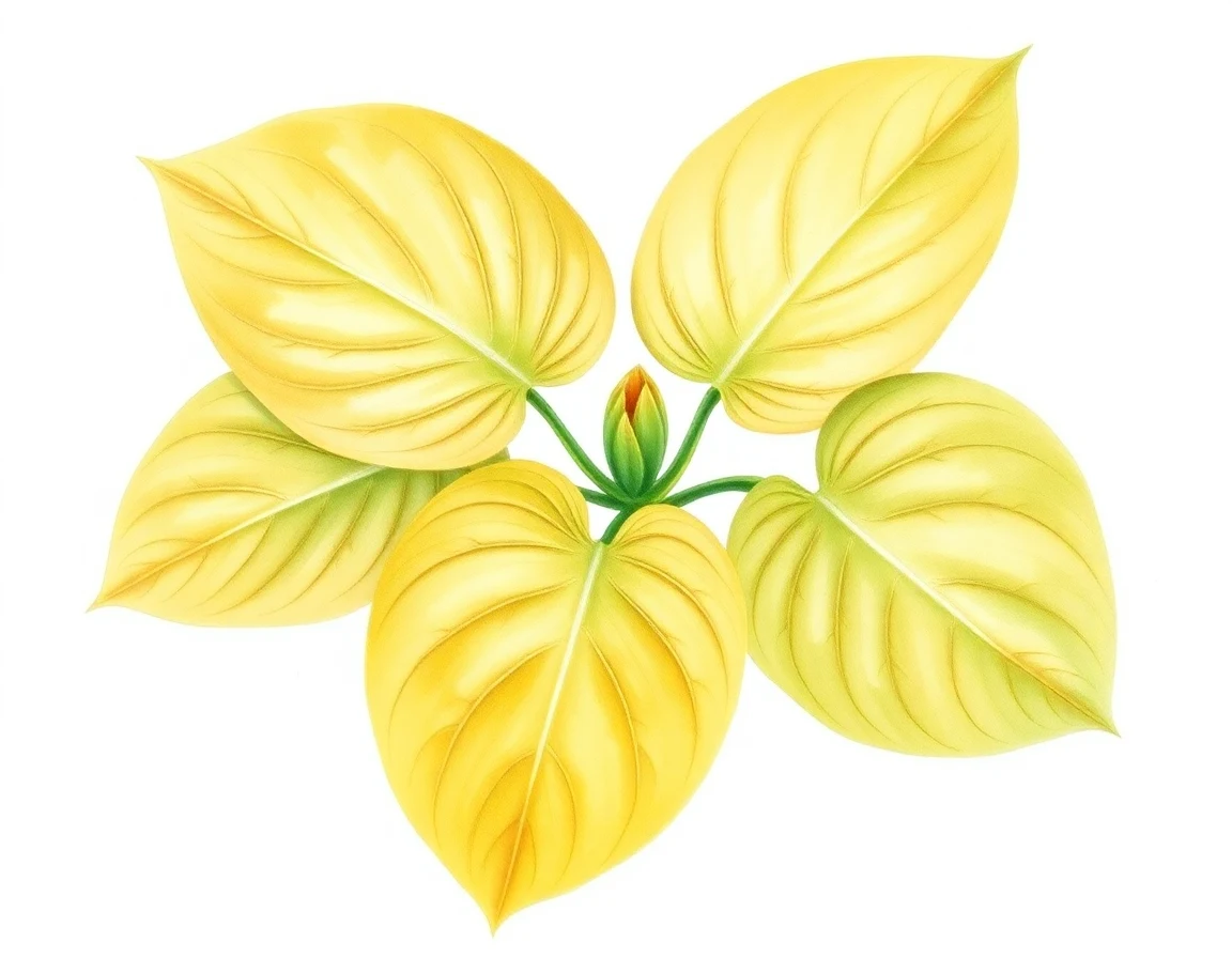 Watercolor illustration of Hosta 'Grecian Green'