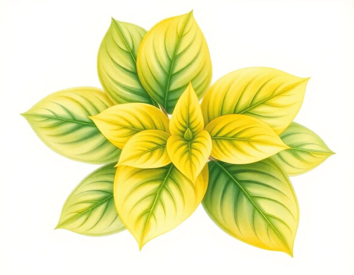 Watercolor illustration of Hosta 'Green Army Man'