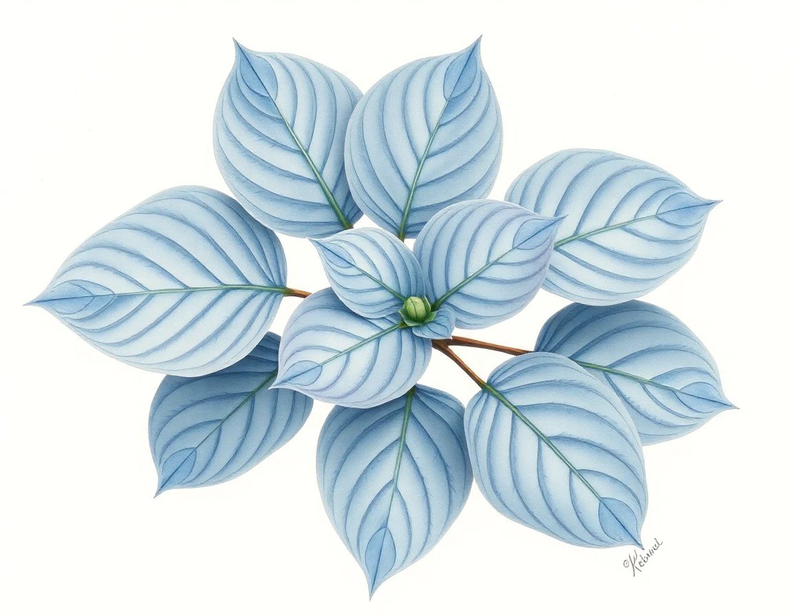 Watercolor illustration of Hosta 'Hadspen Pink'