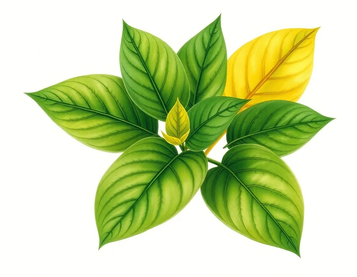 Watercolor illustration of Hosta 'Hadspen Samphire'