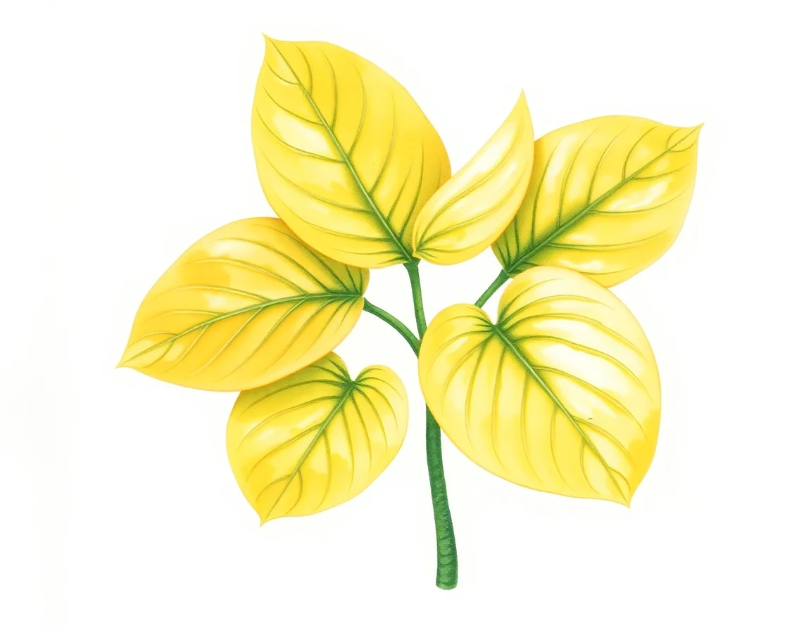 Watercolor illustration of Hosta 'Handy Hatfield'