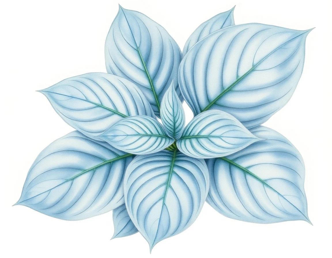 Watercolor illustration of Hosta 'Hannibal Hamlin'