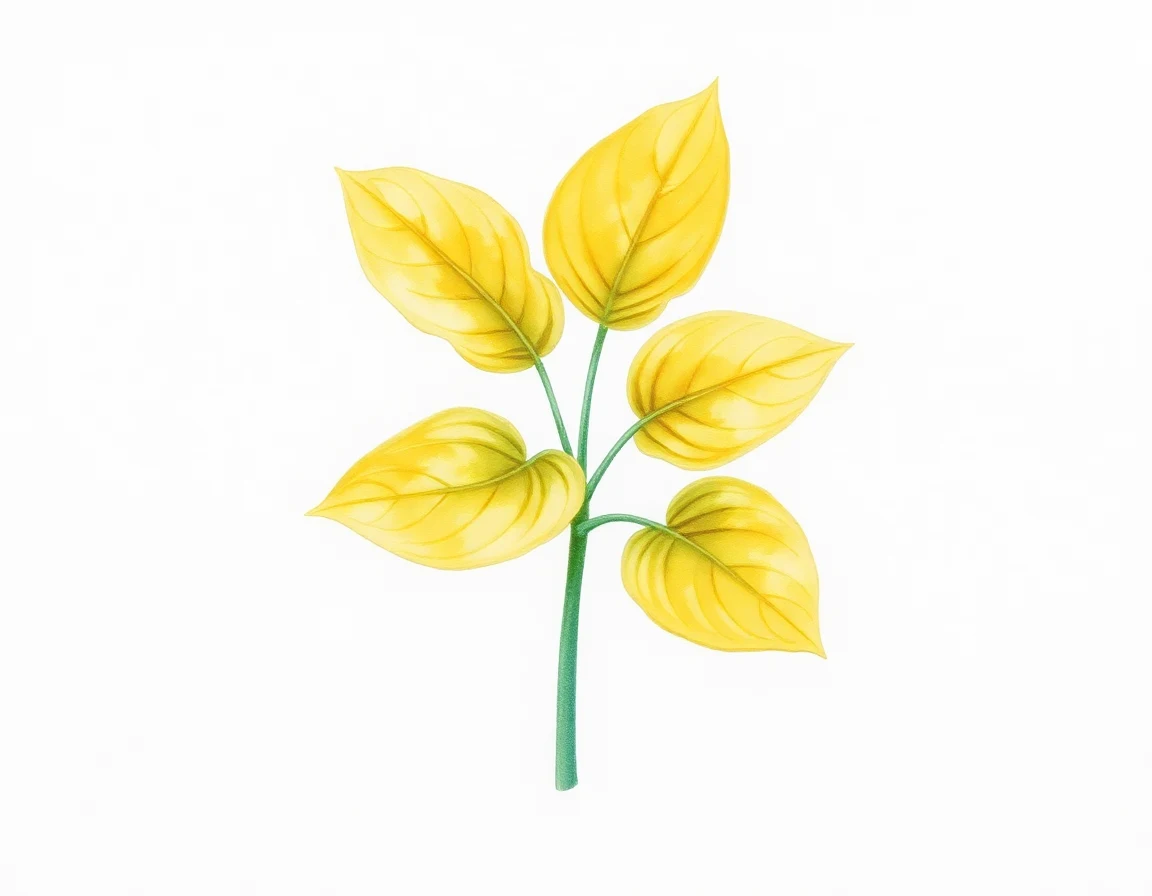 Watercolor illustration of Hosta 'Hard Ball'