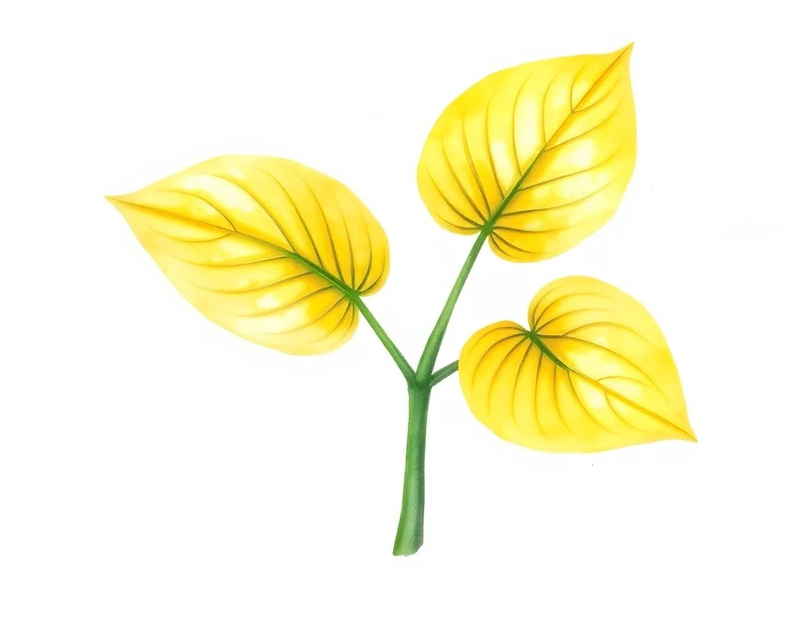 Watercolor illustration of Hosta 'Hart's Tongue'