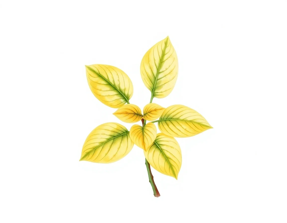 Watercolor illustration of Hosta 'Harvest Glow'