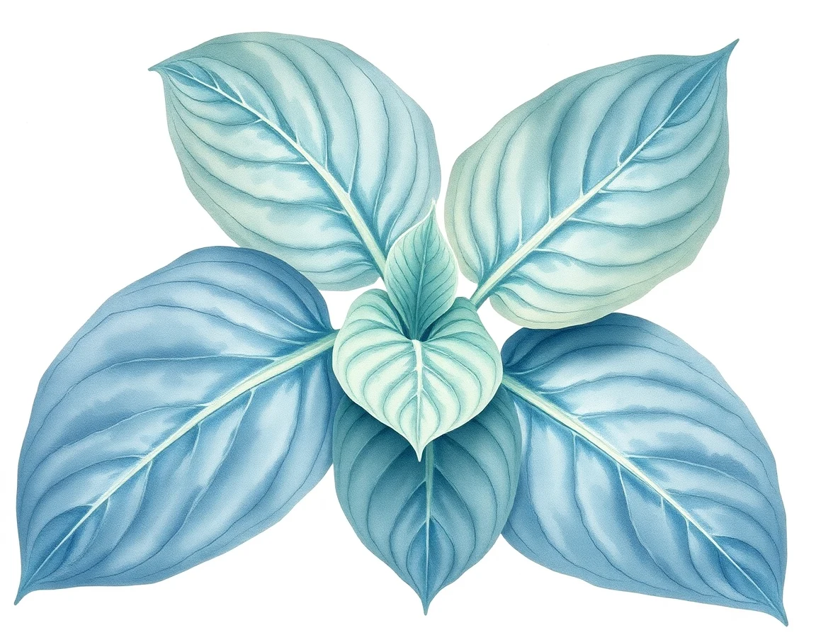 Watercolor illustration of Hosta 'Helen Doriot'